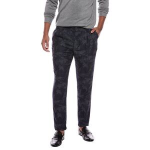 Slowear Mens  Linen-Blend Single Pleat Regular Fit Pant, Navy
